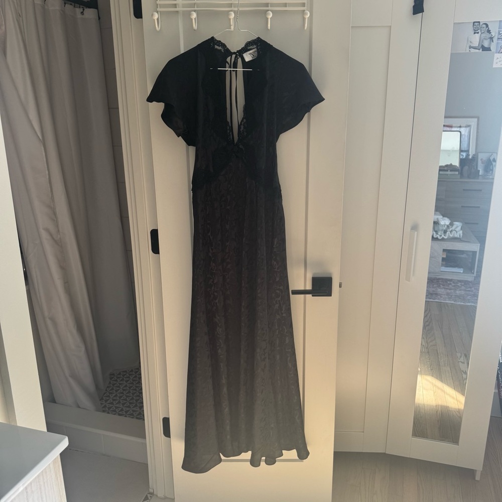 Valentino black silky dress